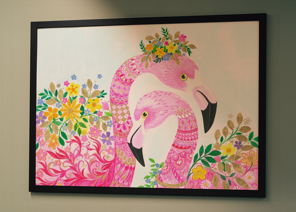 Floral Flamingos Dream