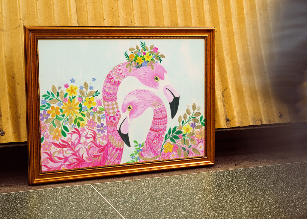 Floral Flamingos Dream