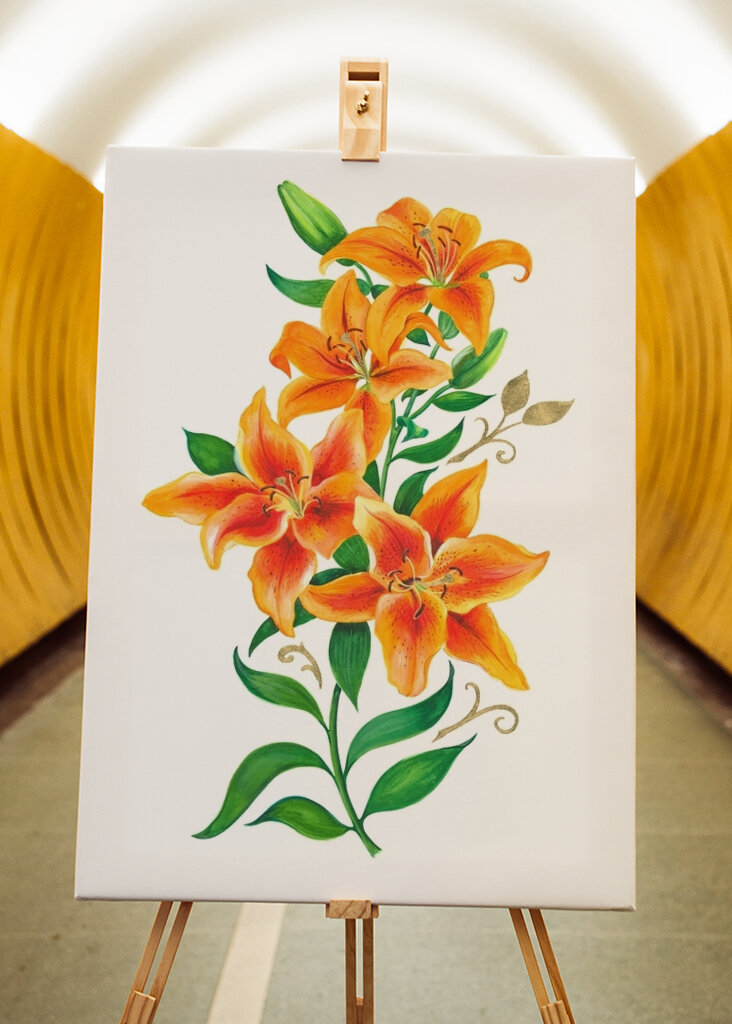 Lively Orange Lilies