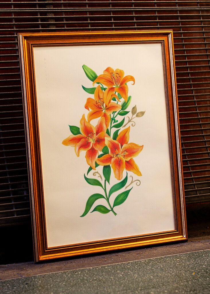 Lively Orange Lilies