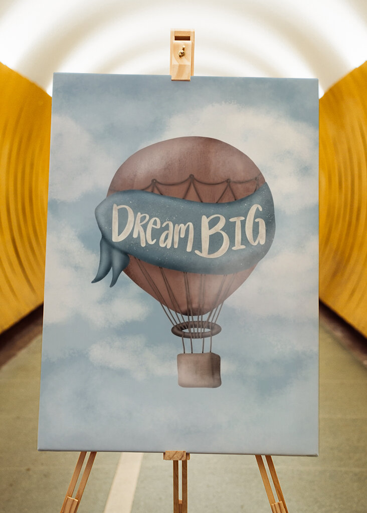 Dream Big Vintage Mongolfiera