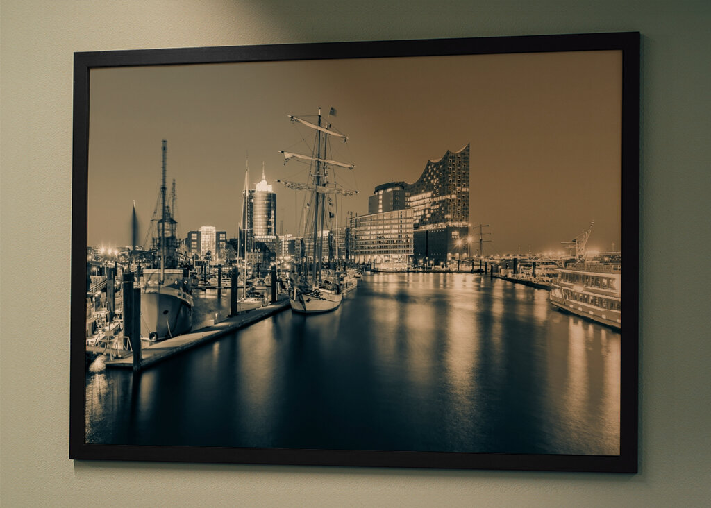 Hamburger Hafen - monochrom