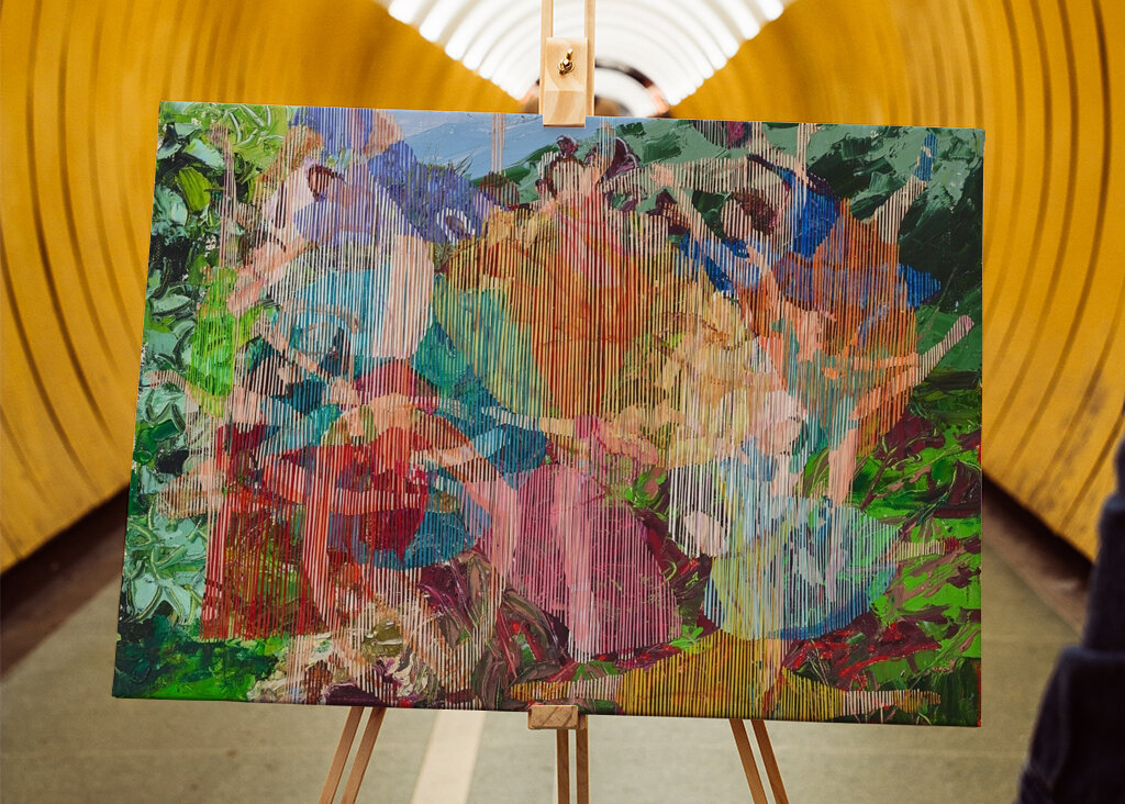 Farverig dansebevægelse