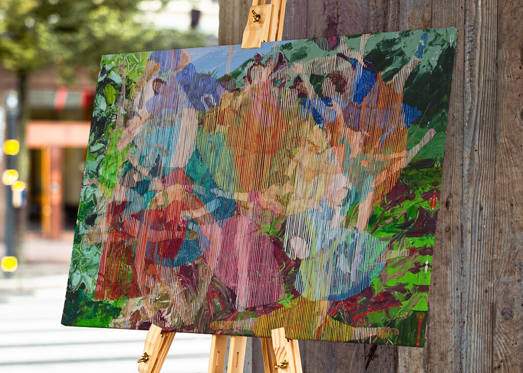 Farverig dansebevægelse