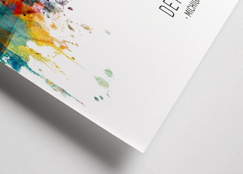 Colorful Detroit Skyline