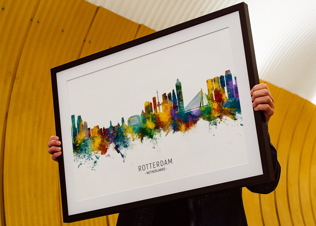 Levendige skyline van Rotterdam