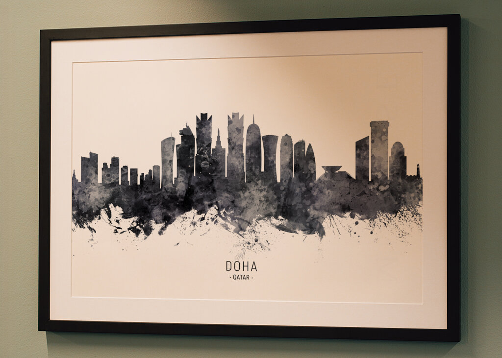 Doha Skyline Silhouette