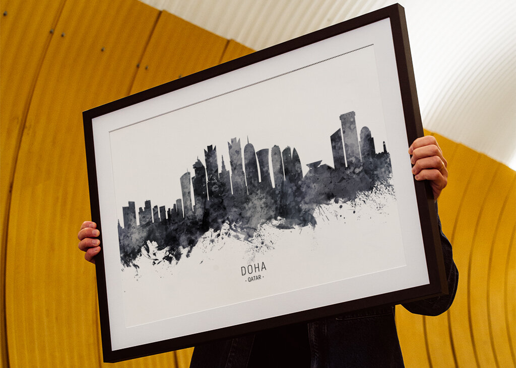 Doha Skyline Silhouette