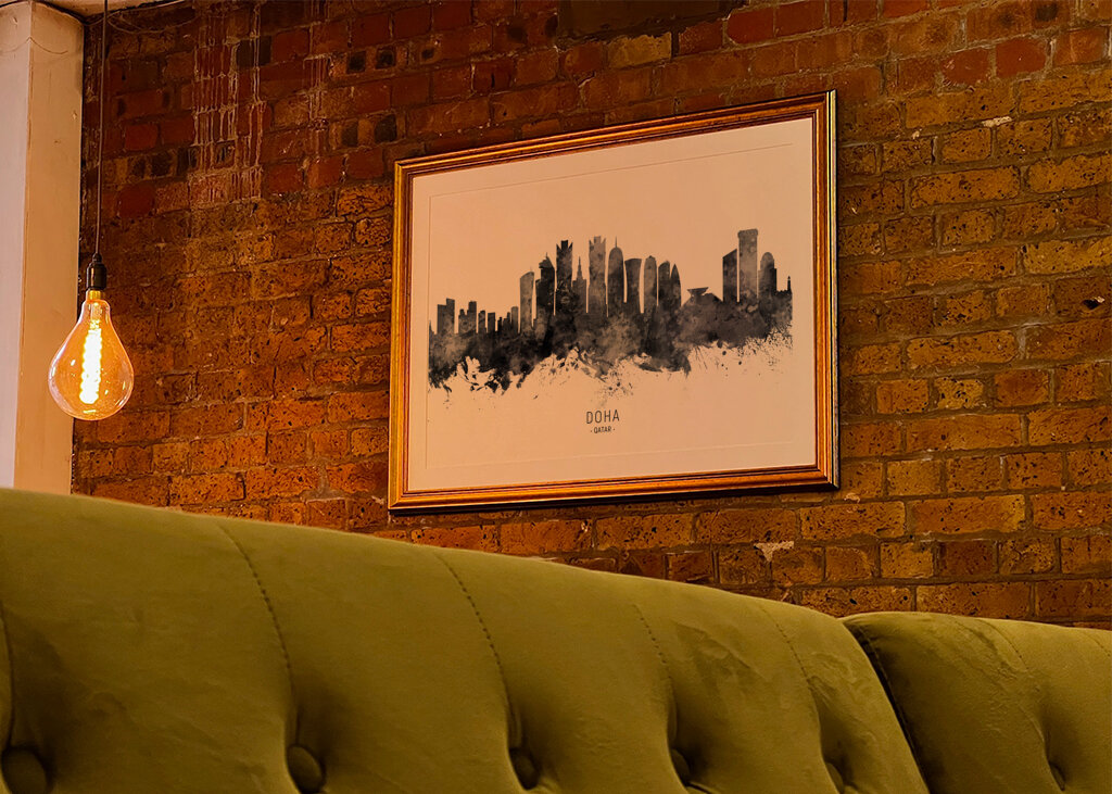 Doha Skyline Silhouette