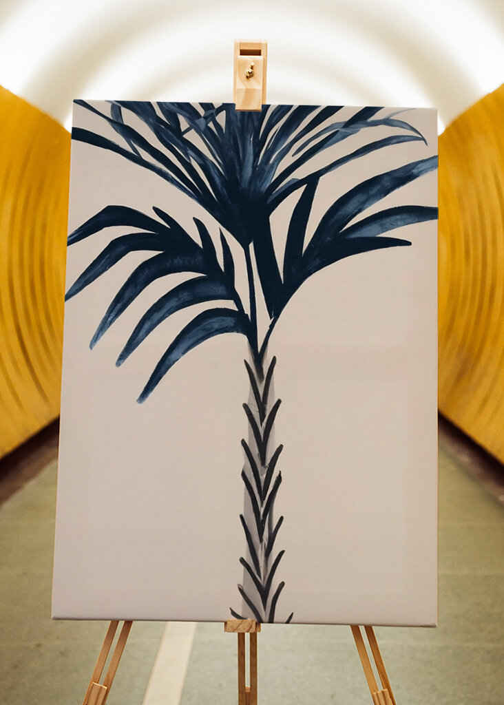 Palmblatt-Silhouette