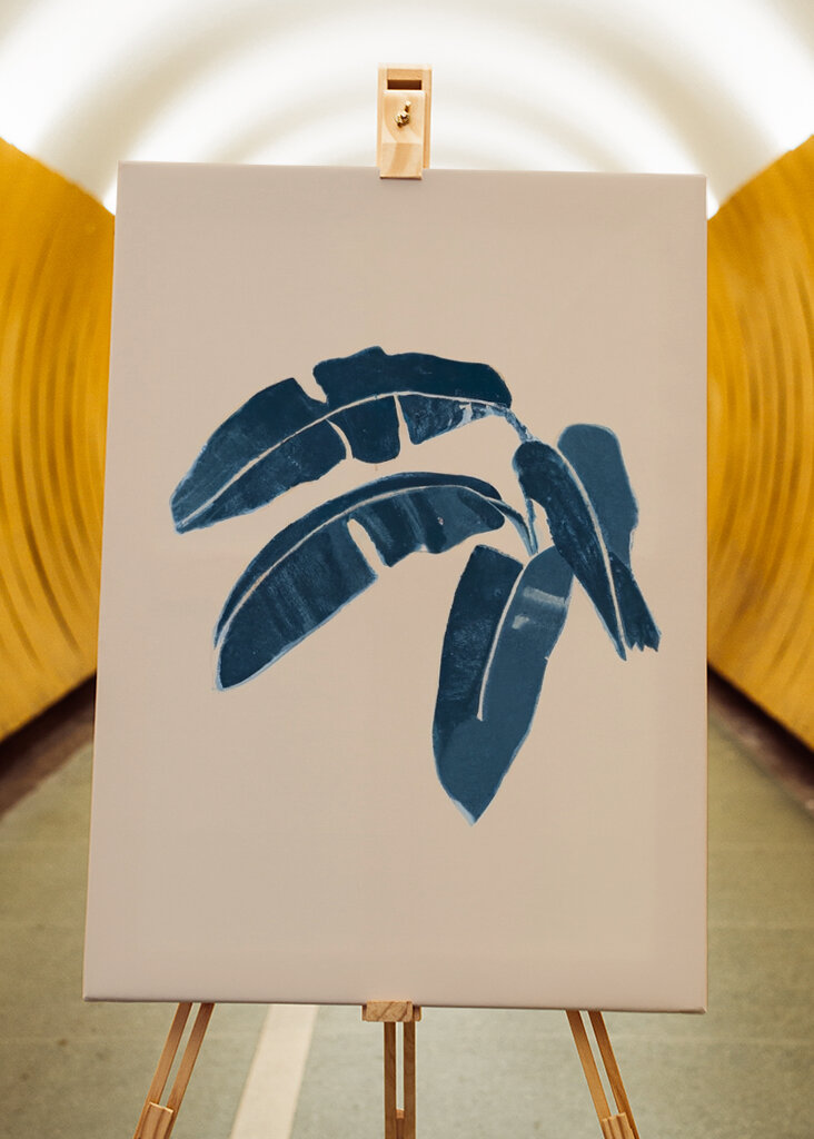 Blaue botanische Glückseligkeit