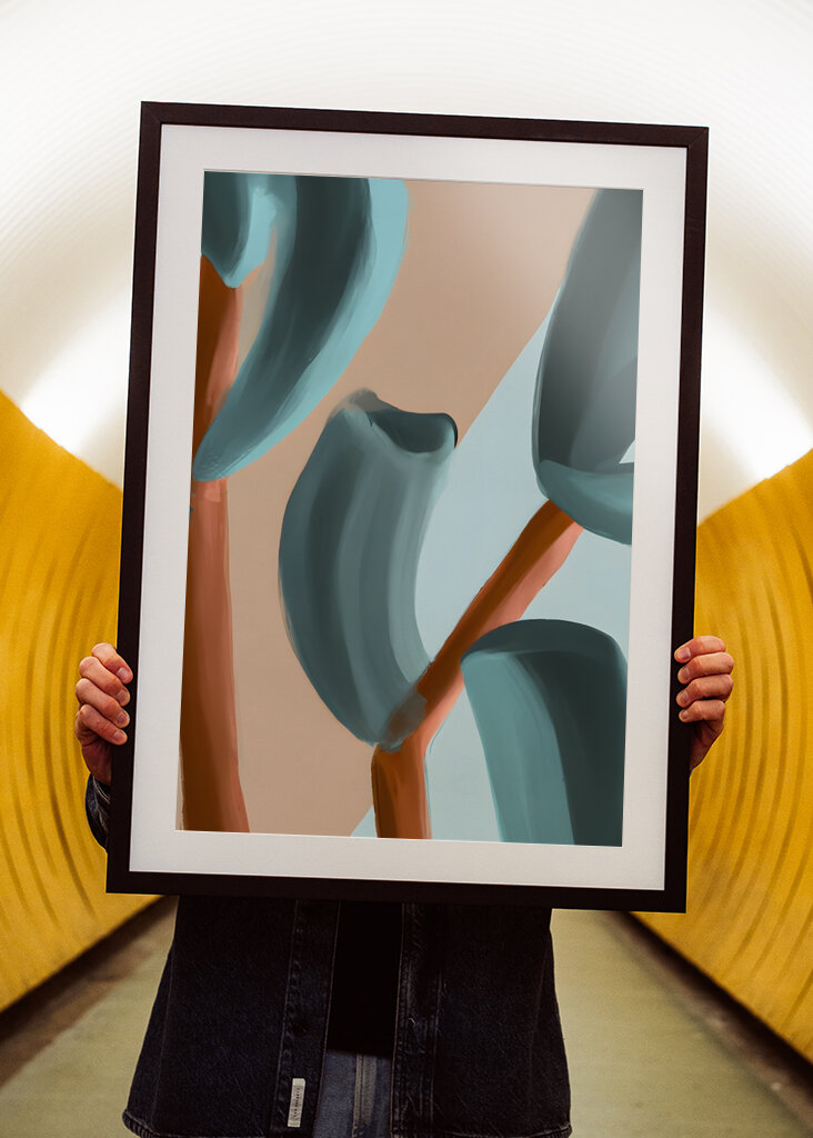 Ballett mit gebogenen Blättern