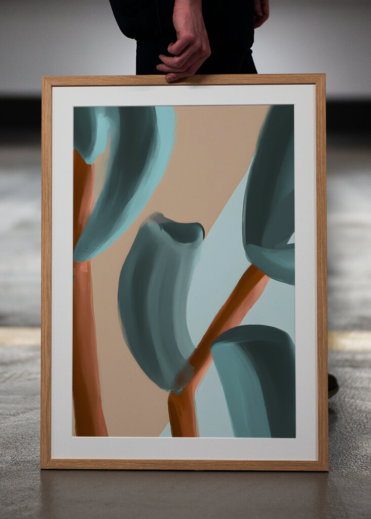 Ballett mit gebogenen Blättern