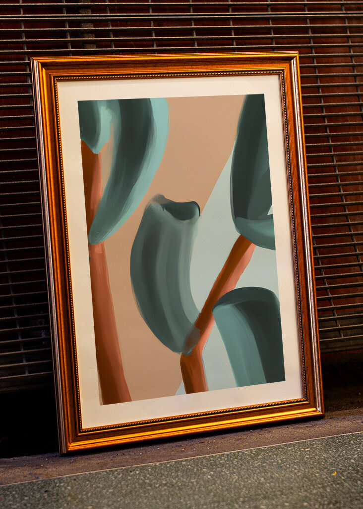 Ballett mit gebogenen Blättern