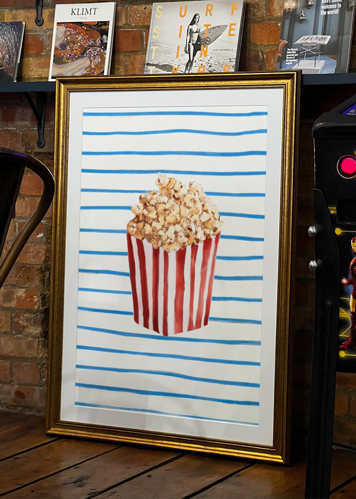 Gestreifte Popcorn-Glückseligkeit