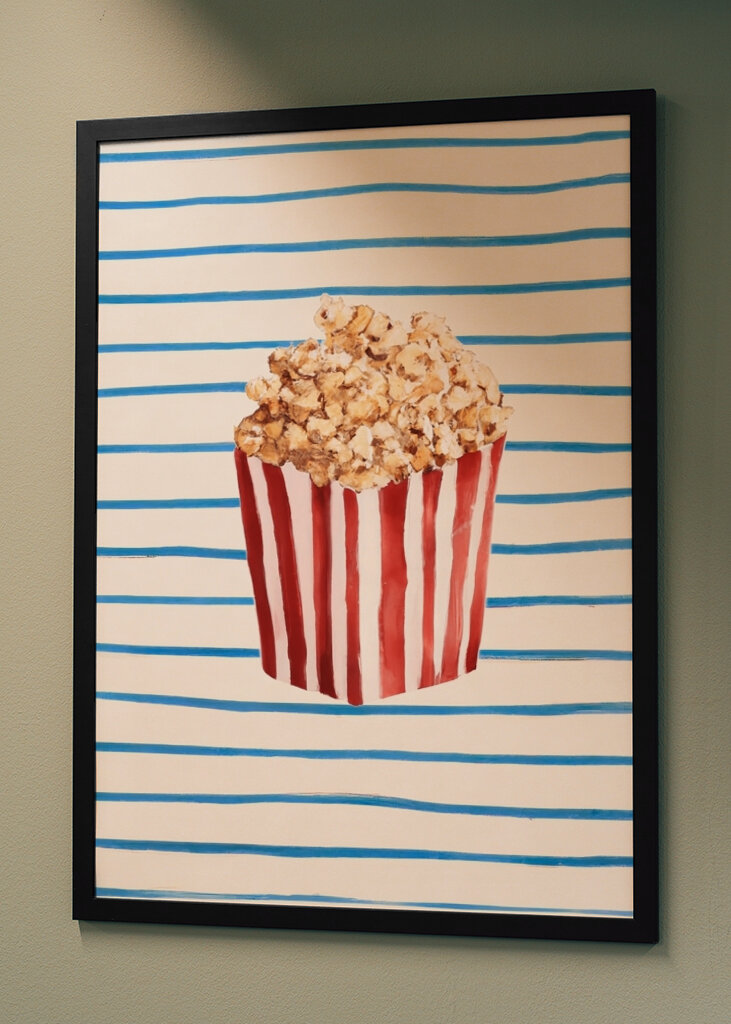 Gestreifte Popcorn-Glückseligkeit