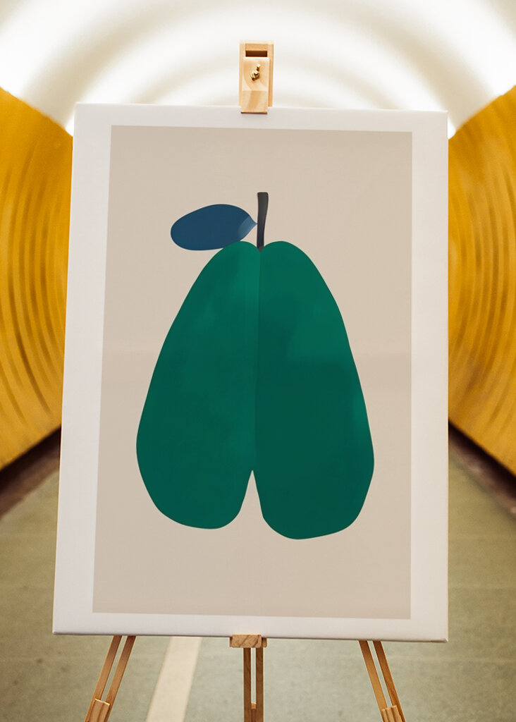 Abstrakte grüne Form