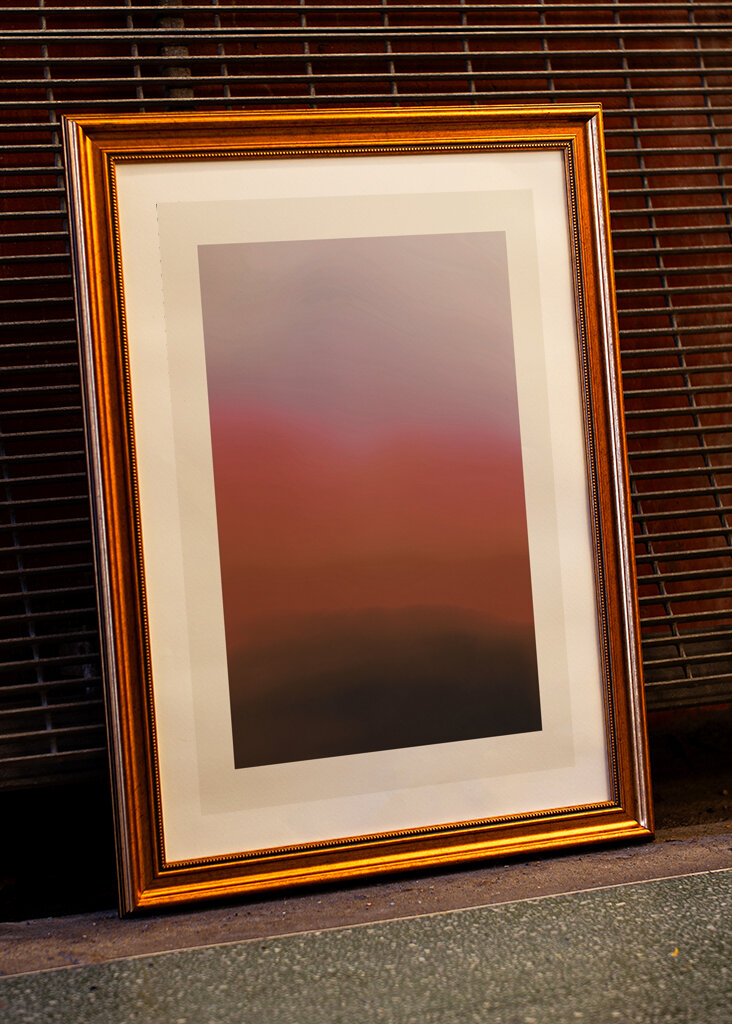 Düsteres Horizontleuchten