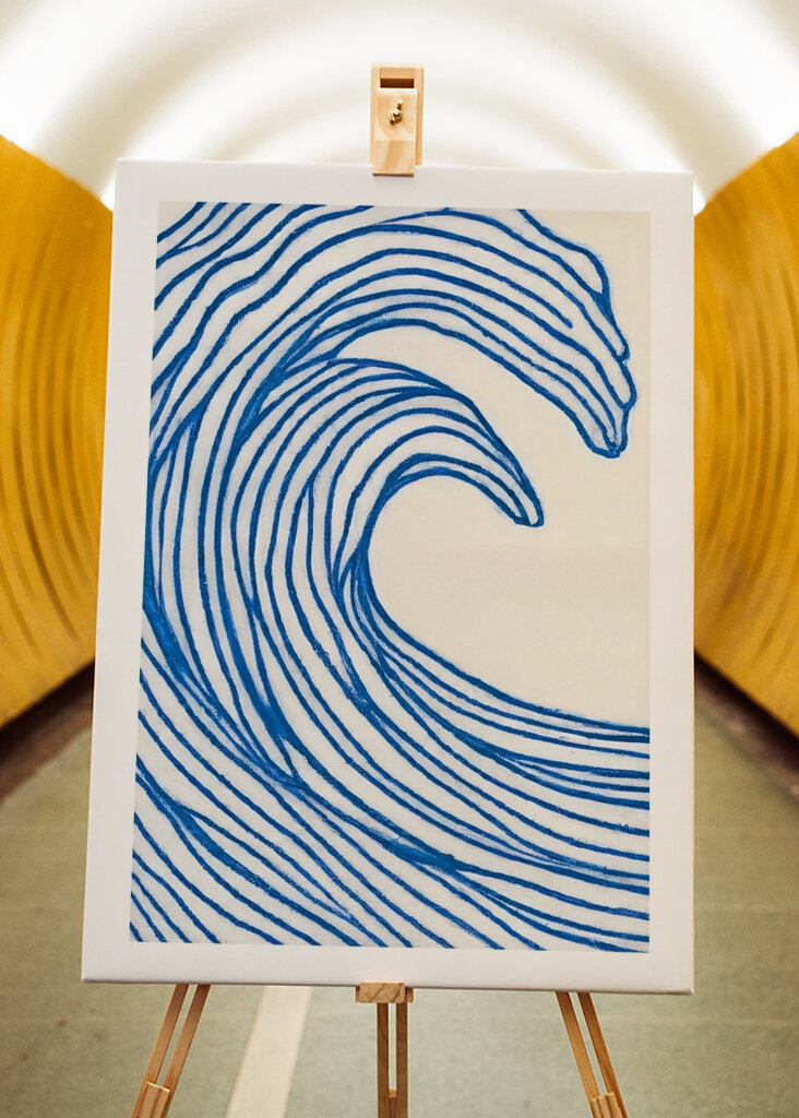 Ozeanische Wellen fließen