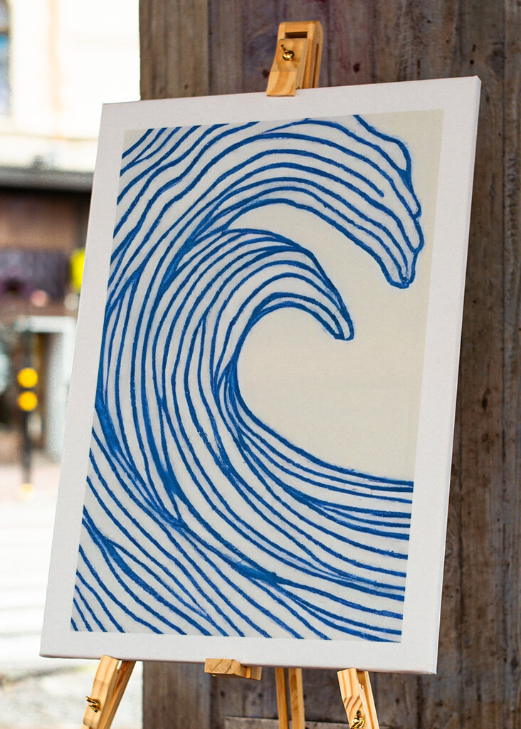 Ozeanische Wellen fließen