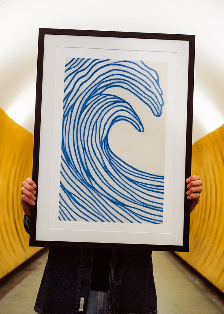 Ozeanische Wellen fließen