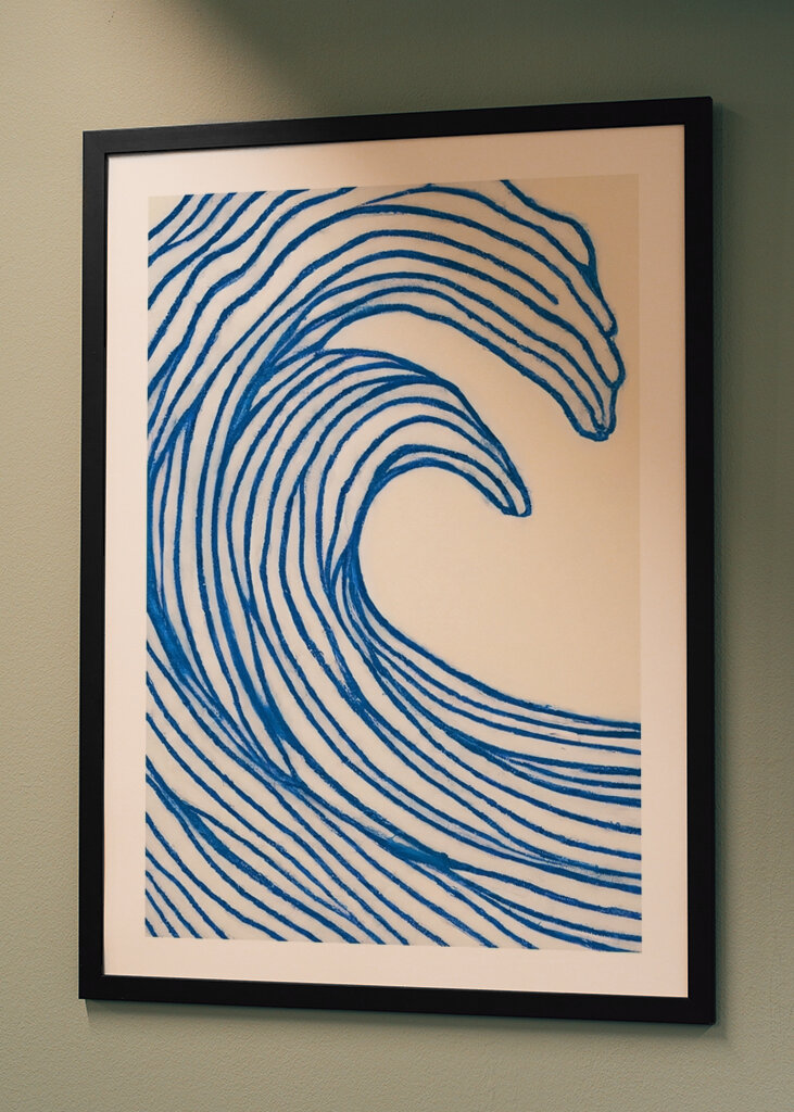 Ozeanische Wellen fließen