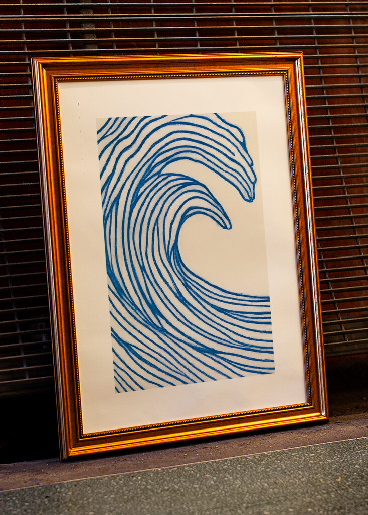 Ozeanische Wellen fließen