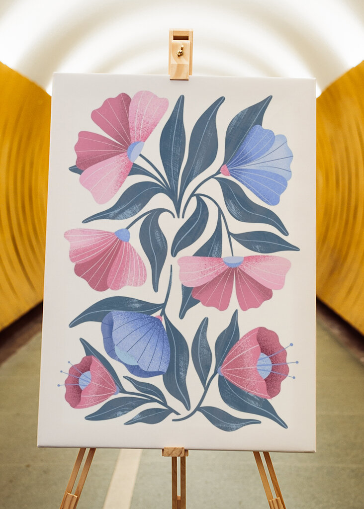 Blütenblätter in Pastell