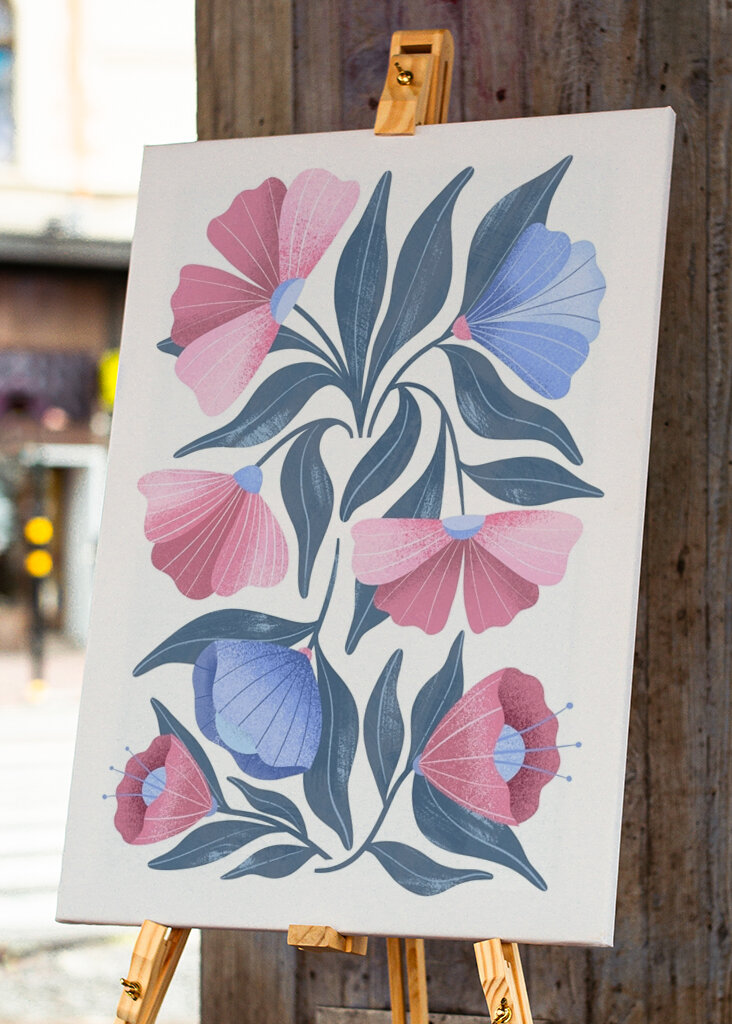 Blütenblätter in Pastell