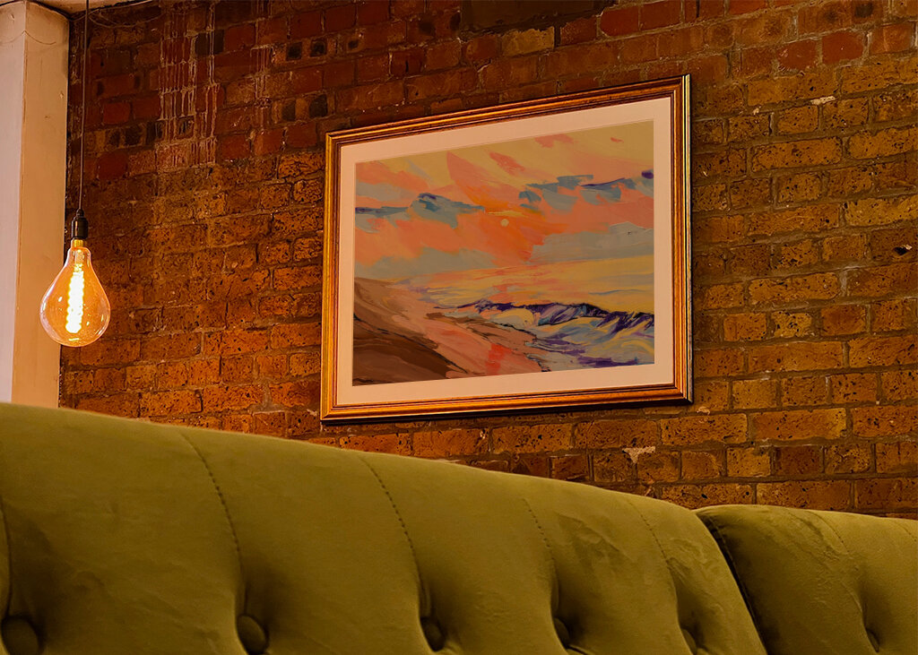 Sunlit Waves Leinwand