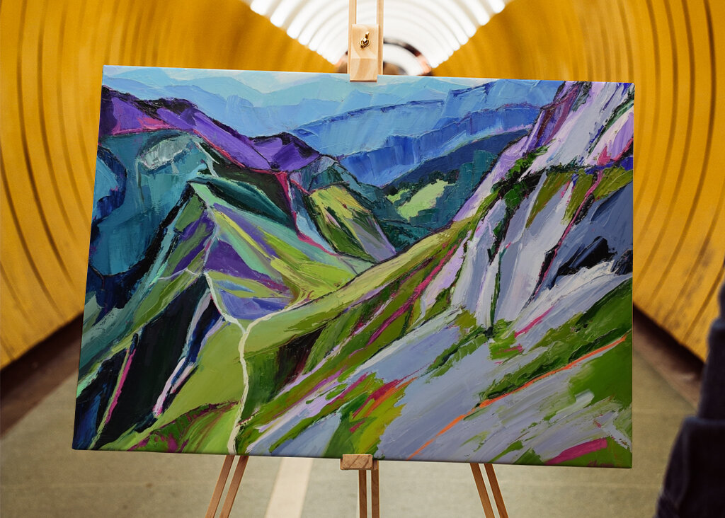 Vibrant Mountain Path