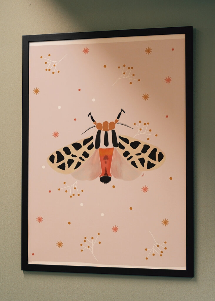 Moth in Soft Pastels