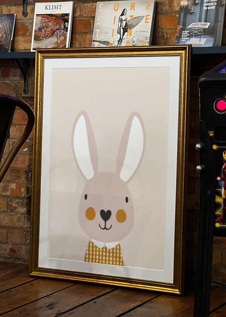 Hase im karierten T-Shirt