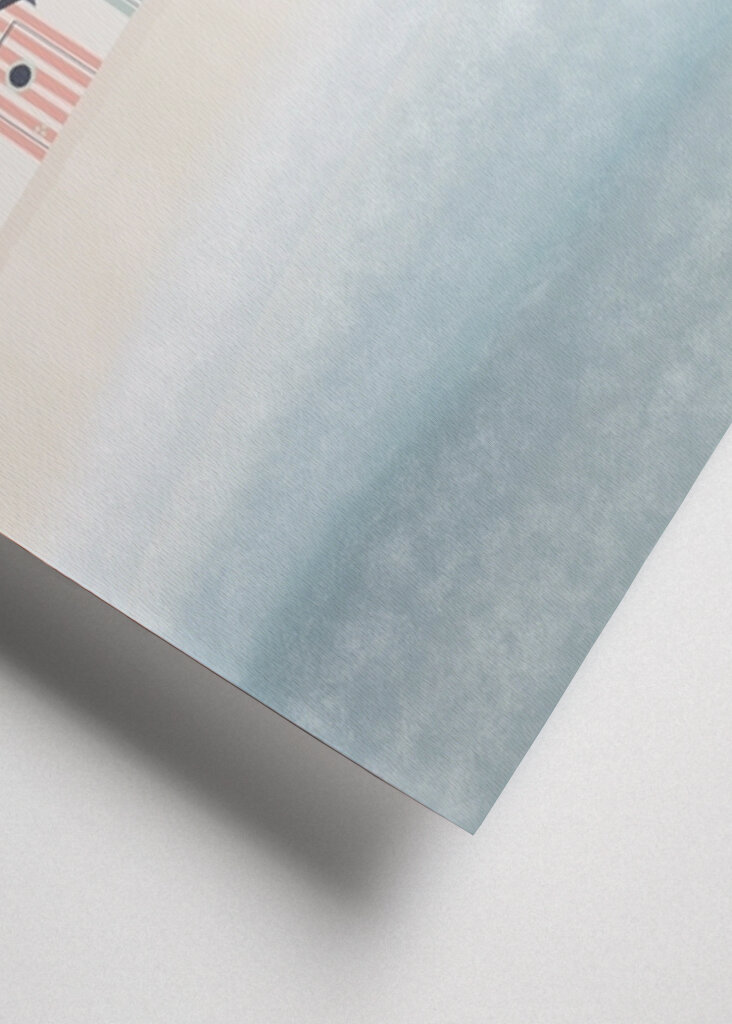 Stribede strandhytter