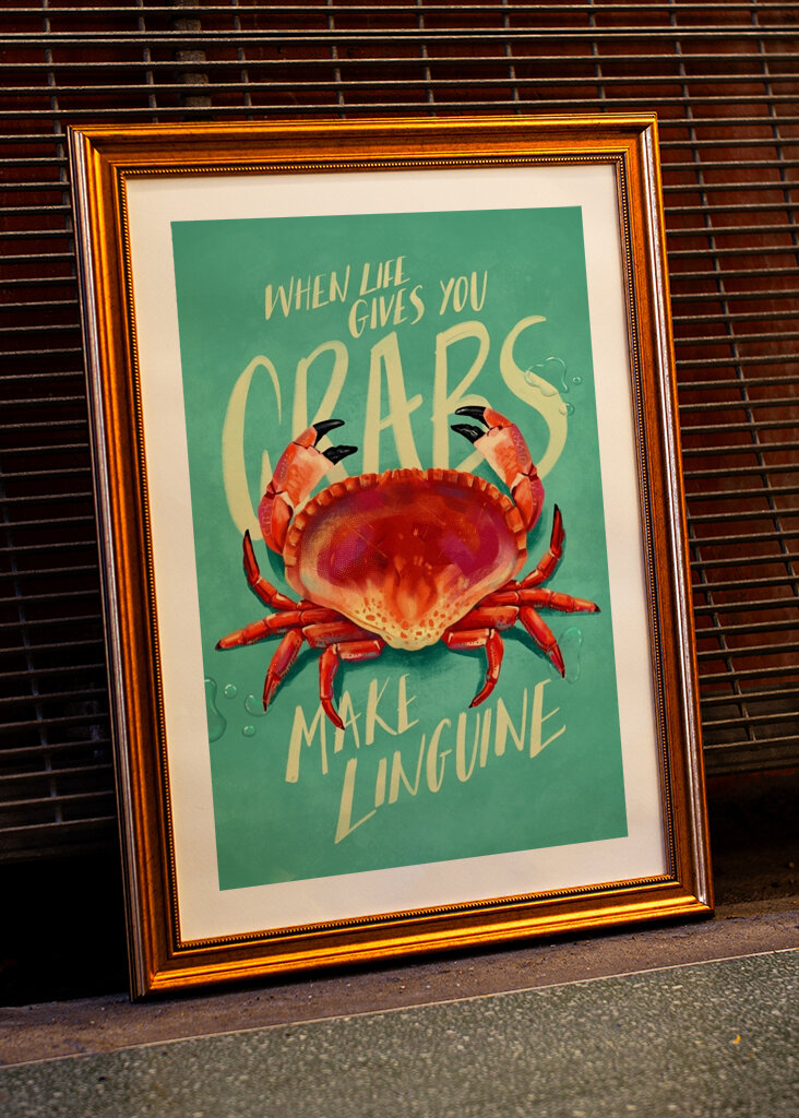 Breloque linguine au crabe