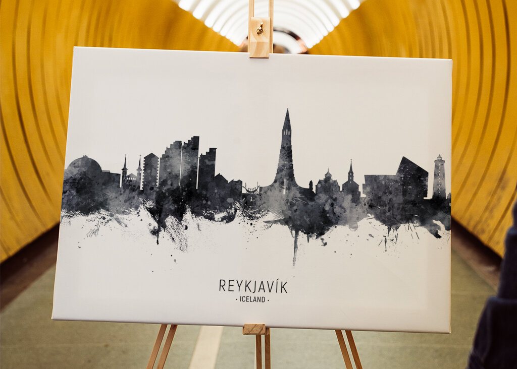 Reykjavík Skyline Ink