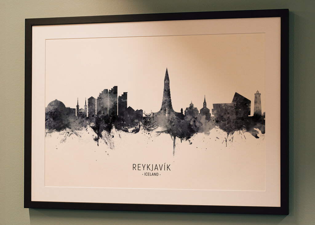 Reykjavík Skyline Ink