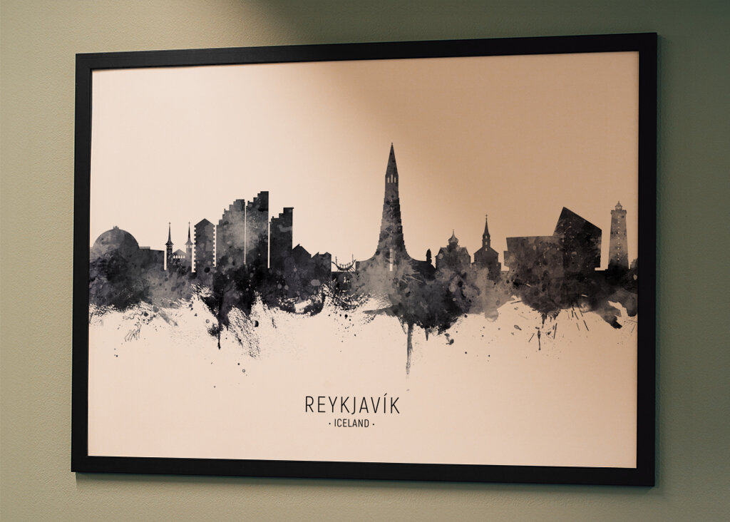 Reykjavík Skyline Ink