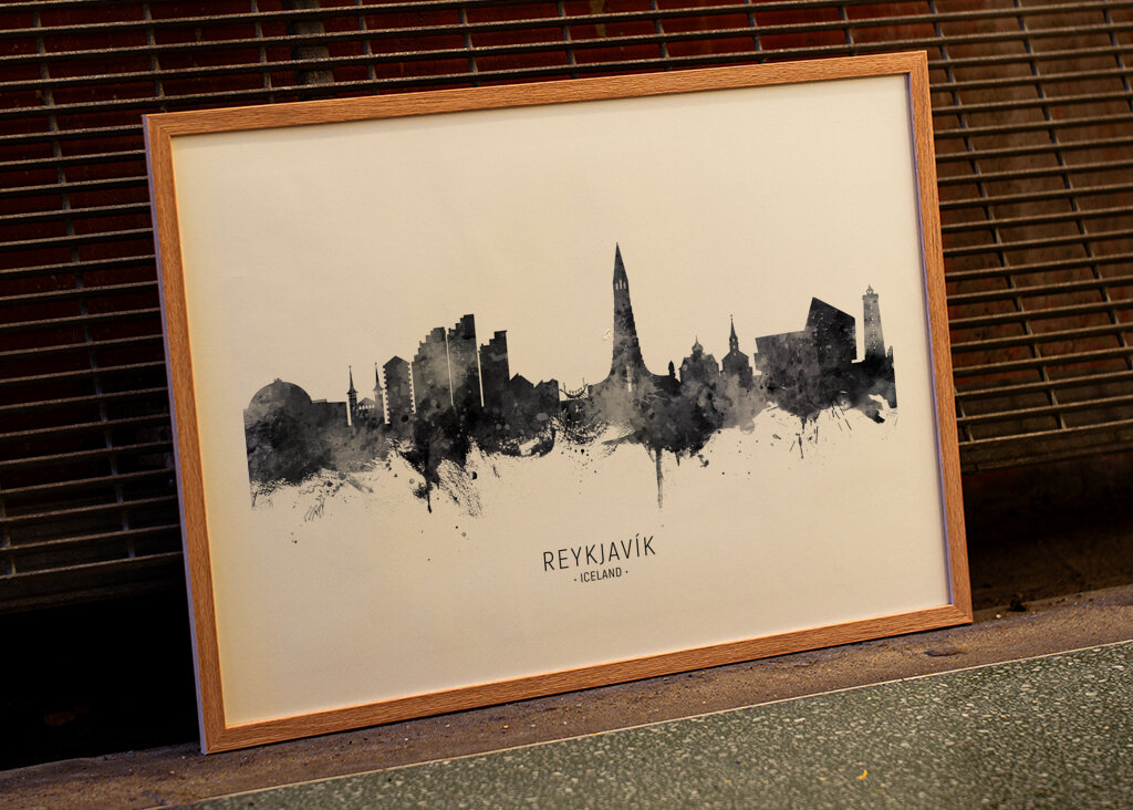 Reykjavík Skyline Ink
