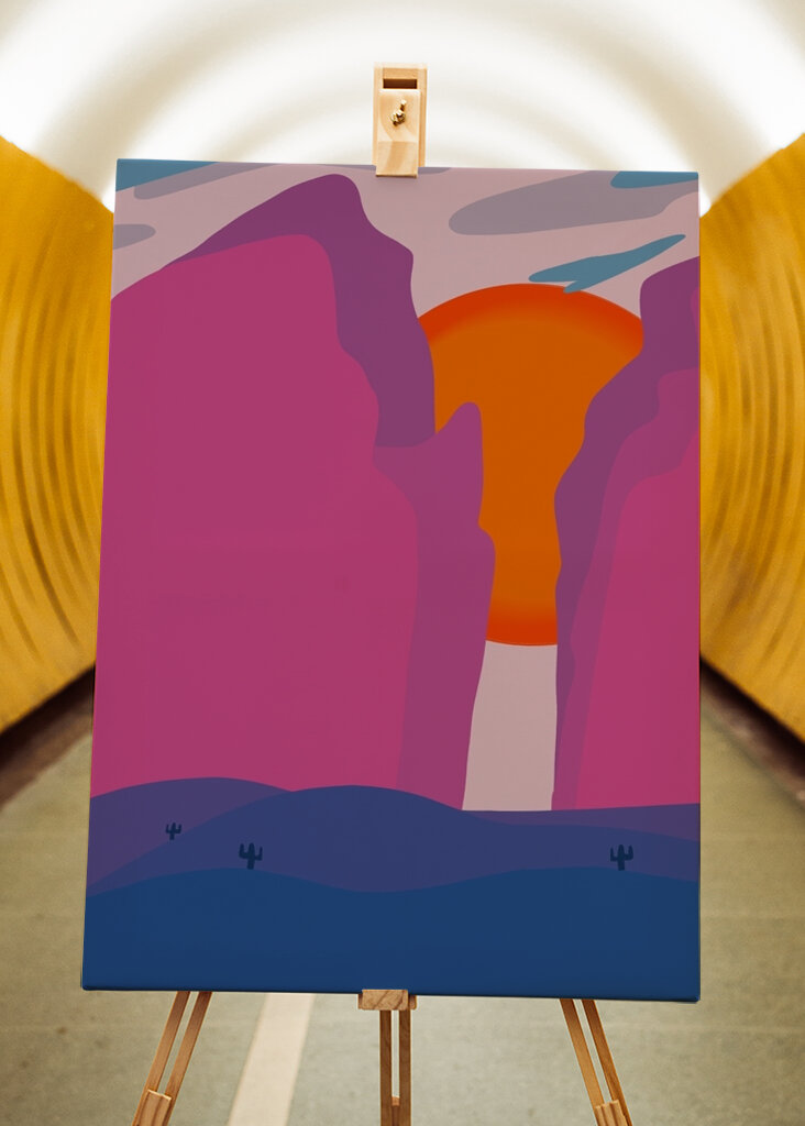 Dämmerung auf der Felsklippe