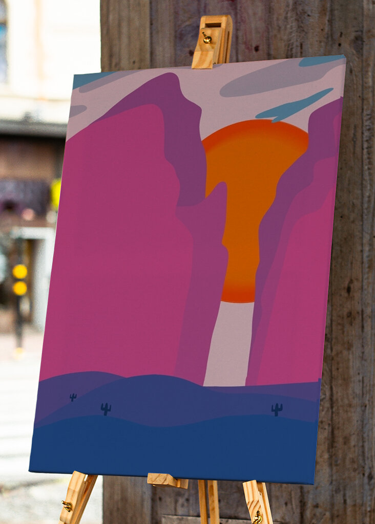 Dämmerung auf der Felsklippe