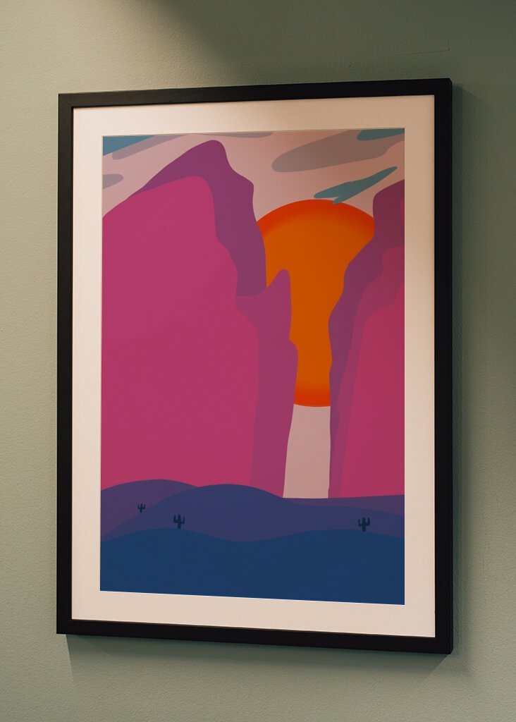 Dämmerung auf der Felsklippe