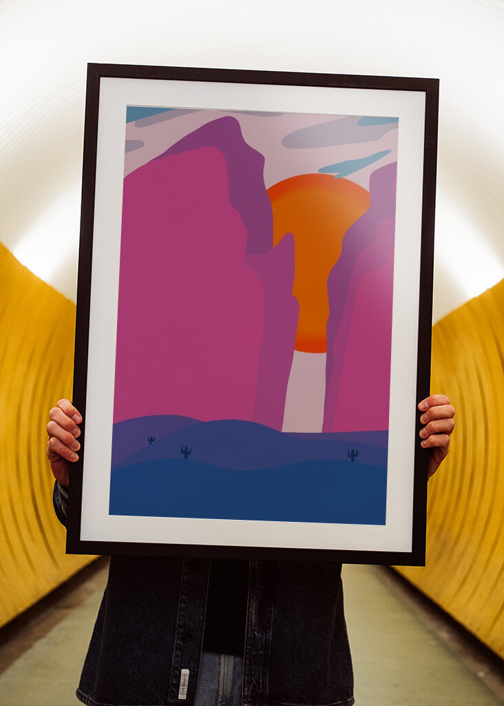 Dämmerung auf der Felsklippe