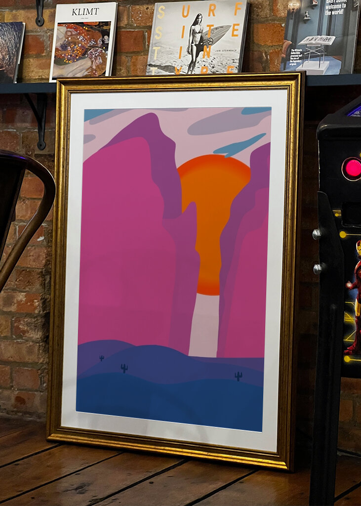 Dämmerung auf der Felsklippe