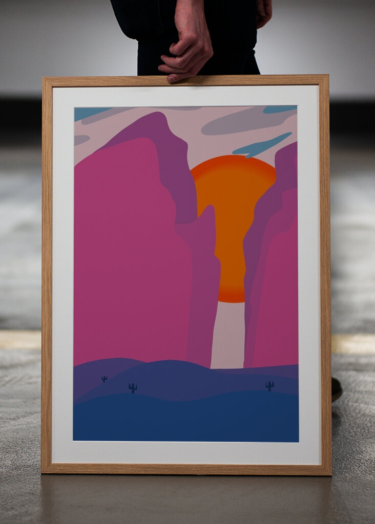 Dämmerung auf der Felsklippe