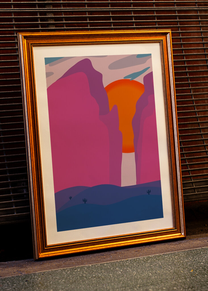 Dämmerung auf der Felsklippe