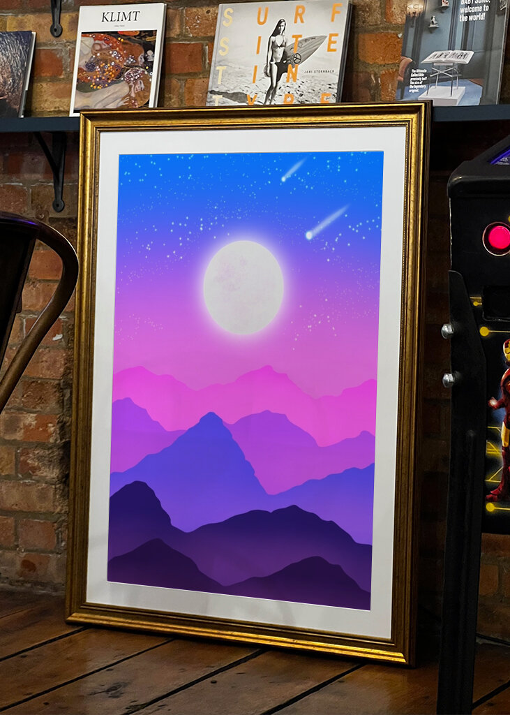 Berge, Monde und Sterne