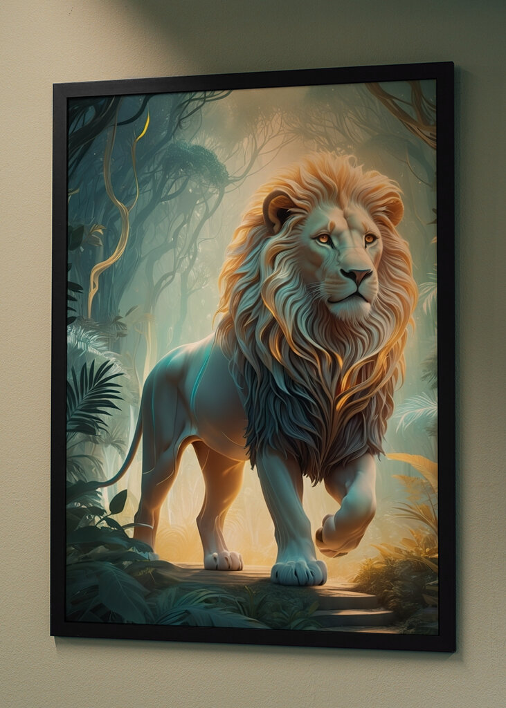 Weißer Löwe im Dschungel