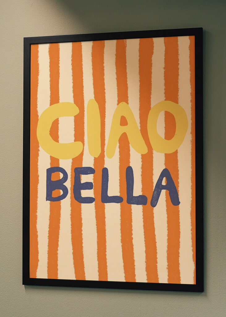 Gestreifte Grüße Poster von Studio Dolci | Printler