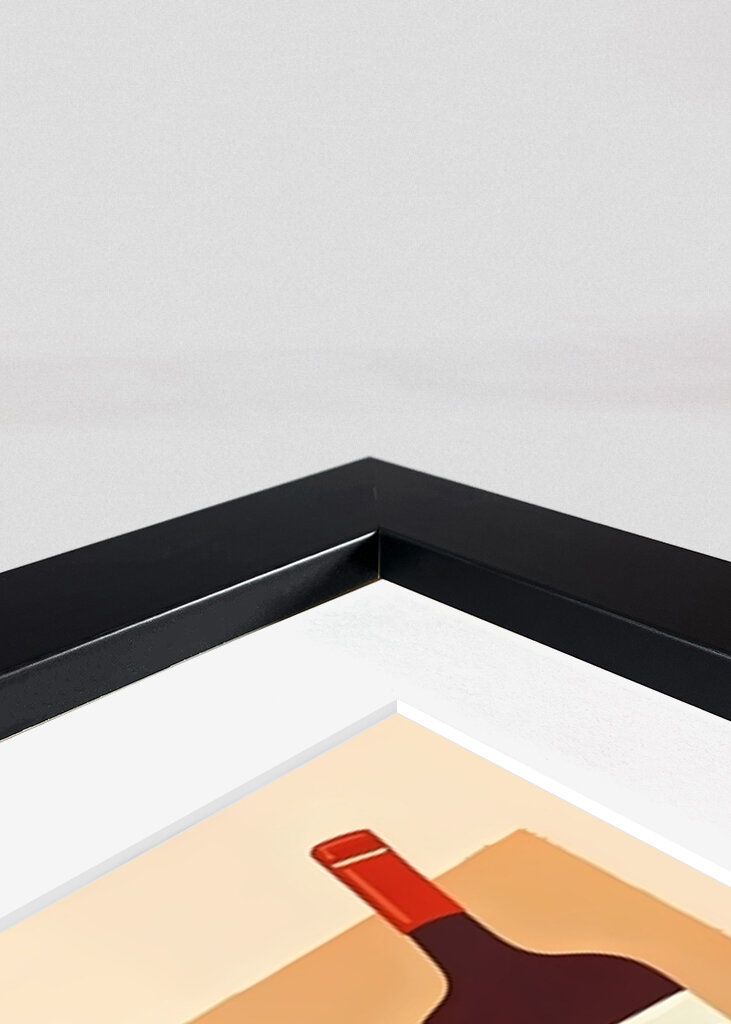 Illustrated Red Wine Bottles  